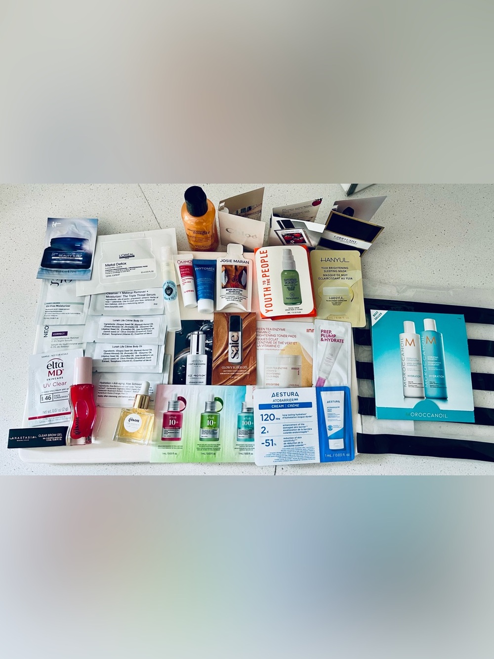 Assorted Women’s Skincare Sample Pack by Multiple Brands — White